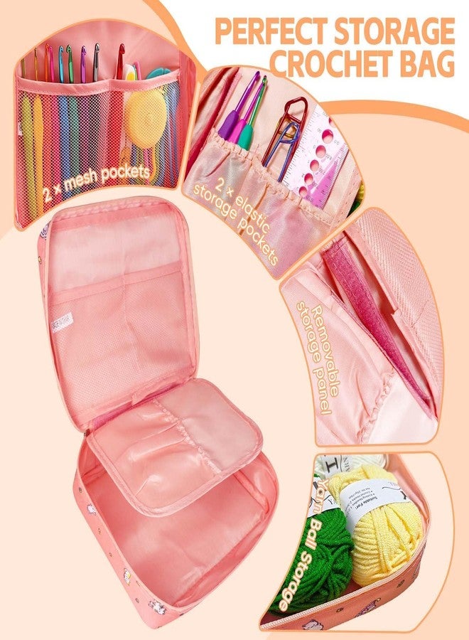 QLECT Crochet Needle Kit 107Pcs with Carry Bag DIY Crochet Kit with Tools & Accessories Comprehensive Crochet Kit for Beginners & Professionals - Image 3